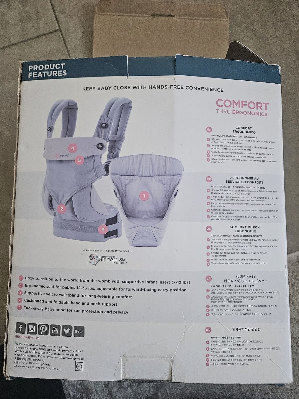 Ergobaby Porte-bébés ventraux & dorsaux: Ergobaby 360° – D'occasion à Wolfhausen par swi_2lbv 1