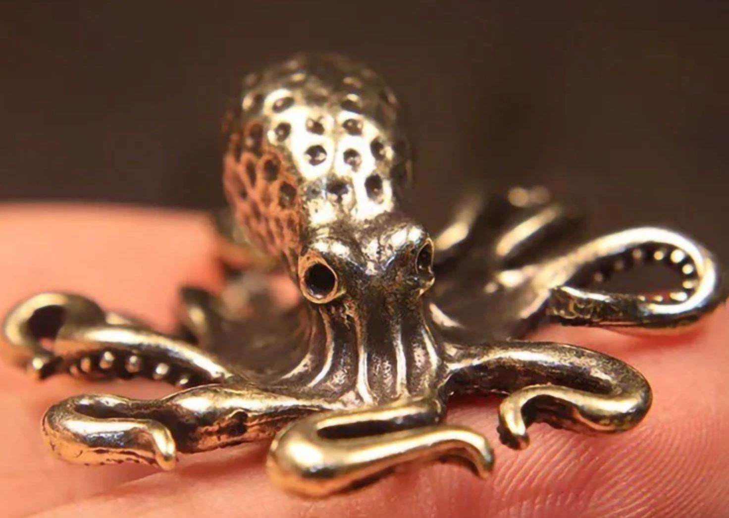 Statuette: Octopus / Tintenfisch aus Messing – Nuovo e nell'imballaggio originale da Basel venduto da Kunterbunt12 1