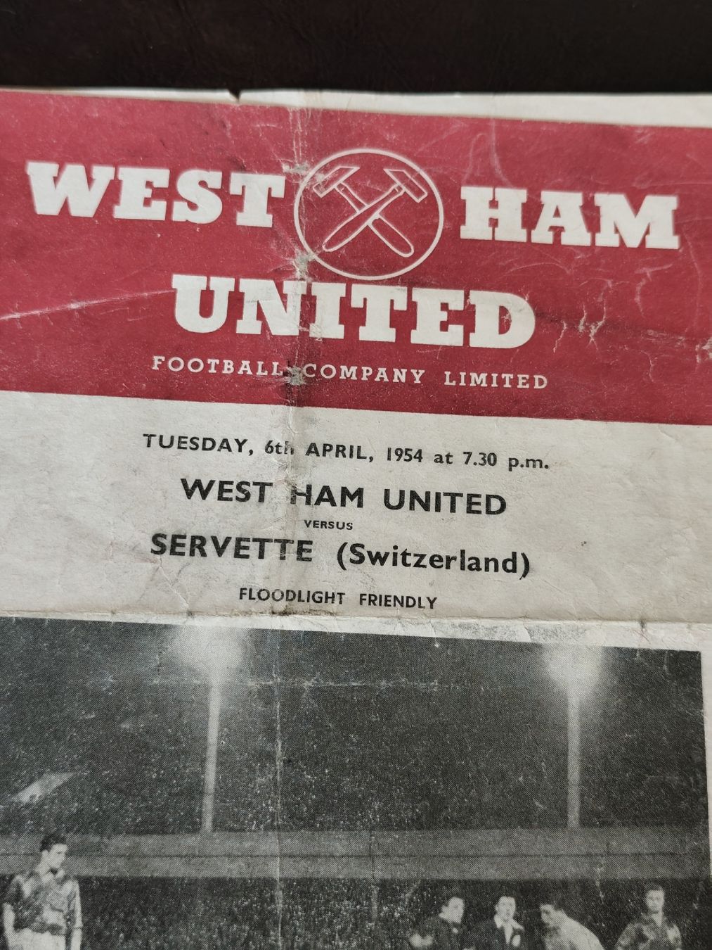 Libri: West Ham United vs Servette FC programme 1954 – Usato da Moléson-s-Gruyères venduto da Greg2707 7