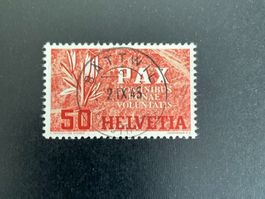 1945: PAX Gedenkausgabe 50 Rp; LUXUS Vollstempel BÄTTWIL