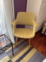 Chaise lin et bois