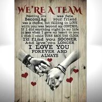 💞 "WE ARE A TEAM" – Liebe in Posterform 🖼️
