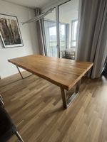 Massivholztisch Eiche mit Chrome Metallgestell guter Zustand