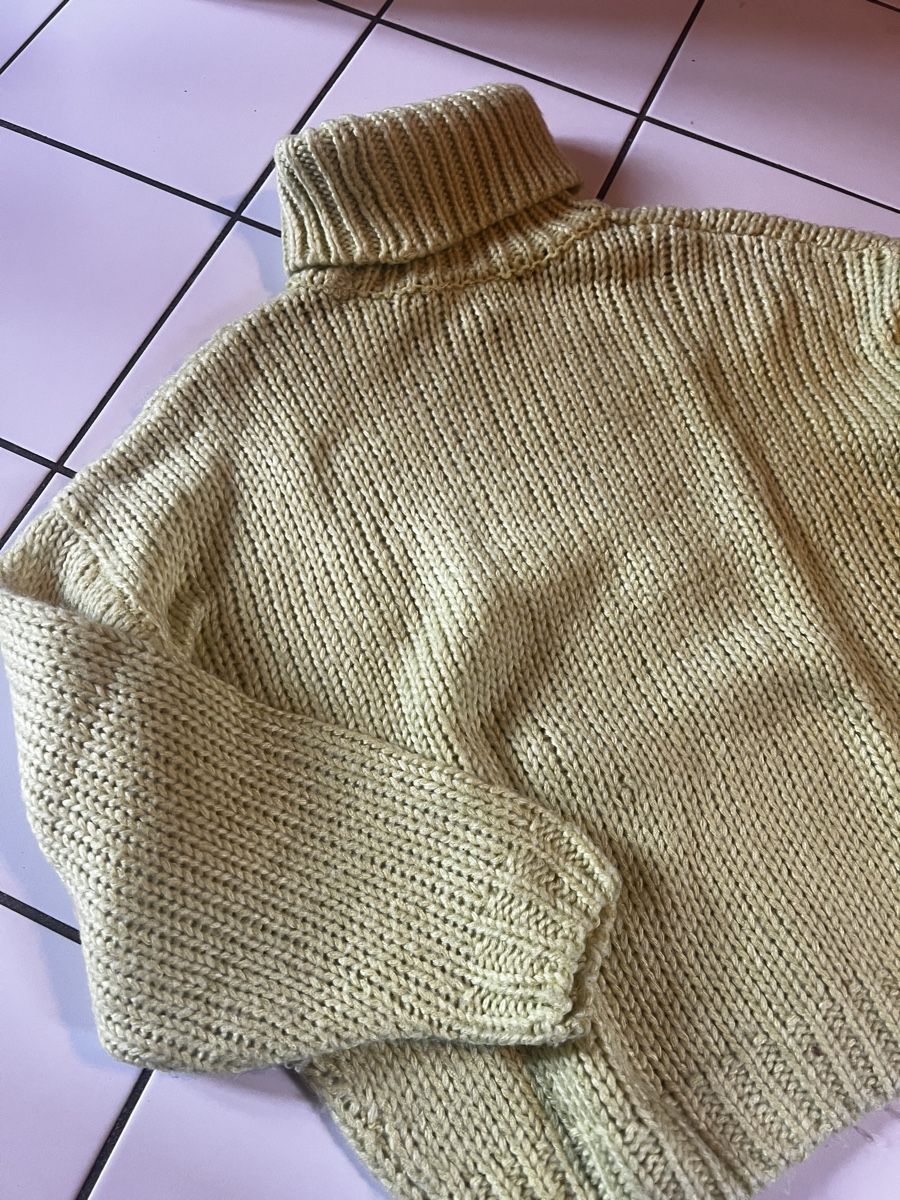 H&M Maglioni & Felpe: H&M Strickpullover, Rollkragen, Gr. S, gelbgrün – Usato da Bern venduto da fla_yj25 3