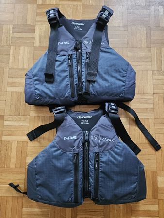 2 gilets kayak ORU 50N XS/M et L/XL neufs