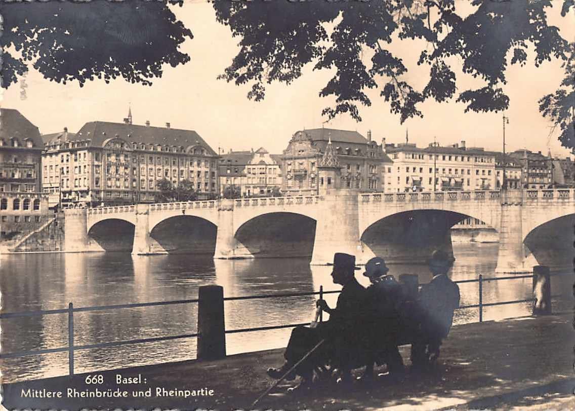 Cartoline postali: NEU: uralte Ansichtskarte BASEL BELEBT 1940, ab 1.-- – Usato da Lufingen venduto da SchnaeppliCorner