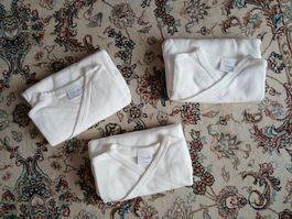 3x neue Langarm Bodies weiss Gr. 74