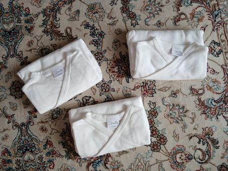 3x neue Langarm Bodies weiss Gr. 74