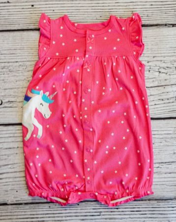 Pink Strampler mit Einhorn 80/86 (18 Monate) - NEU