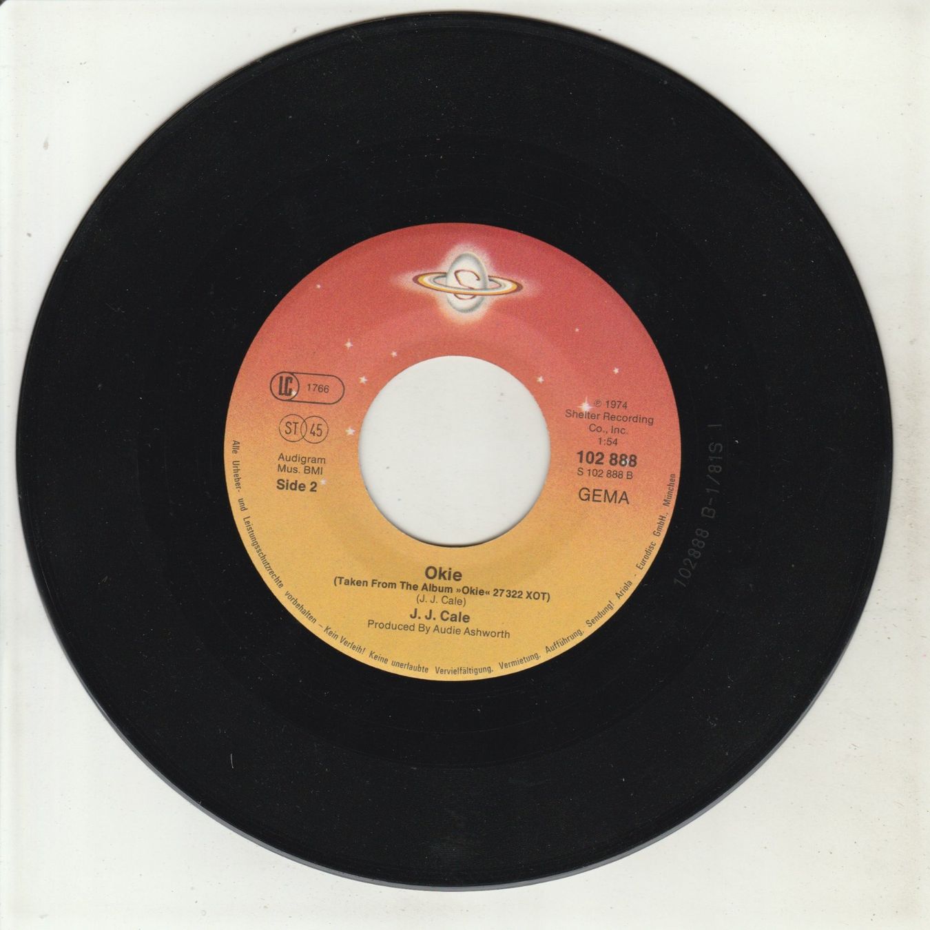 Dischi in vinile: J.J. Cale - Carry on 7" Vinyl 1980 – Usato da Tübach venduto da JamesStone 3
