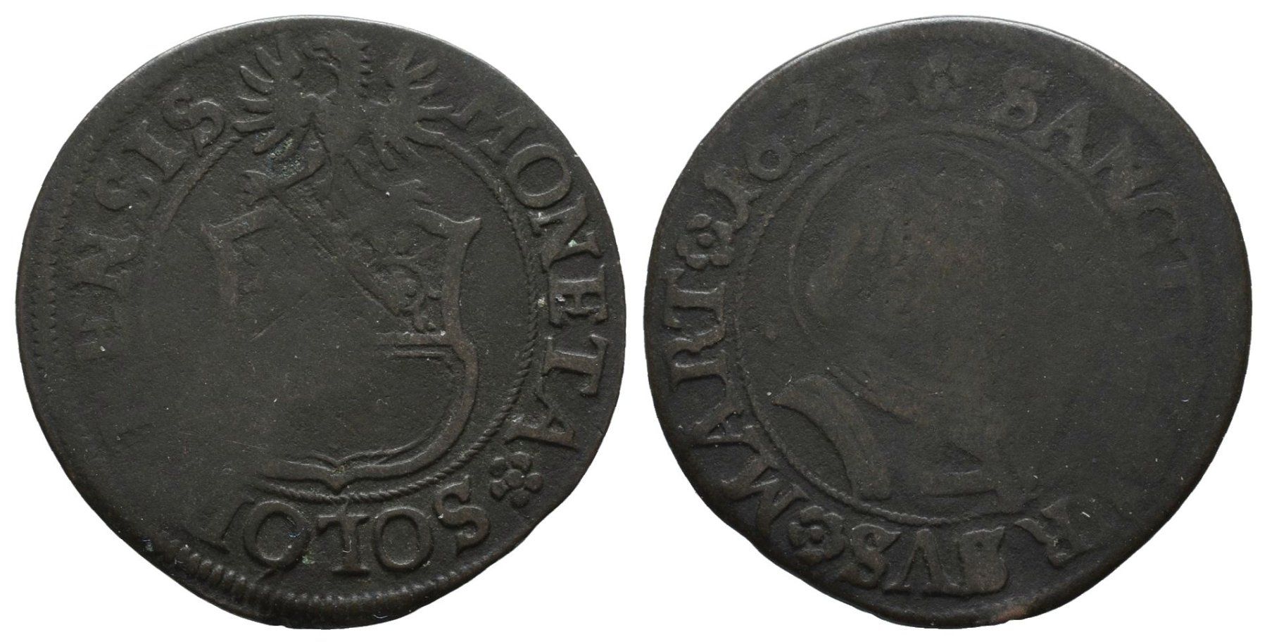 Alle Münzen: Solothurn Halbbatzen 1623  /2186 – Gebraucht aus Trimbach von Solothurn1