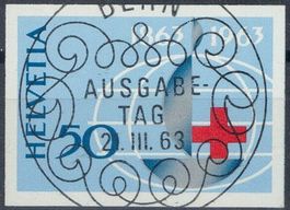 Rotes Kreuz 1961, Blockausschnitt W39 ET-Vollstempel