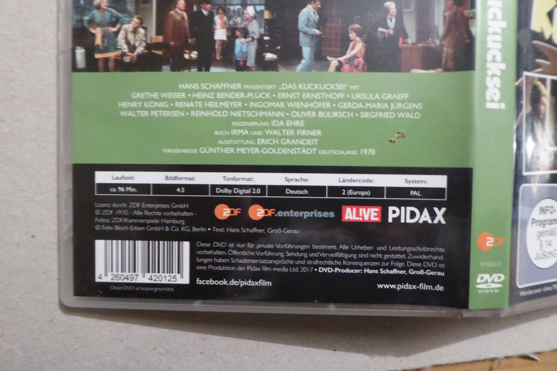 Tutti i DVDs: DVD Das Kuckkusei Pidax Theater Klassiker – Usato da Allschwil venduto da Summelsarium 2