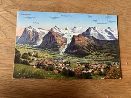 Grindelwald mit Bergen Ansichtskarte