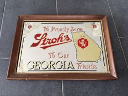 Retro Spiegel "Stroh's Beer" Georgia - Sammlerstück!