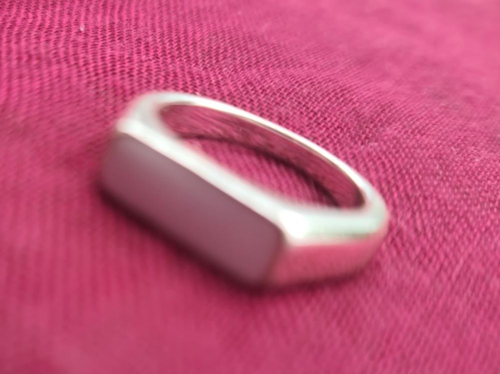 Anelli: silbriger Ring aus Italien mit 'Email weiss' Gr.19 L – Usato da Münchenbuchsee venduto da babilibern 2