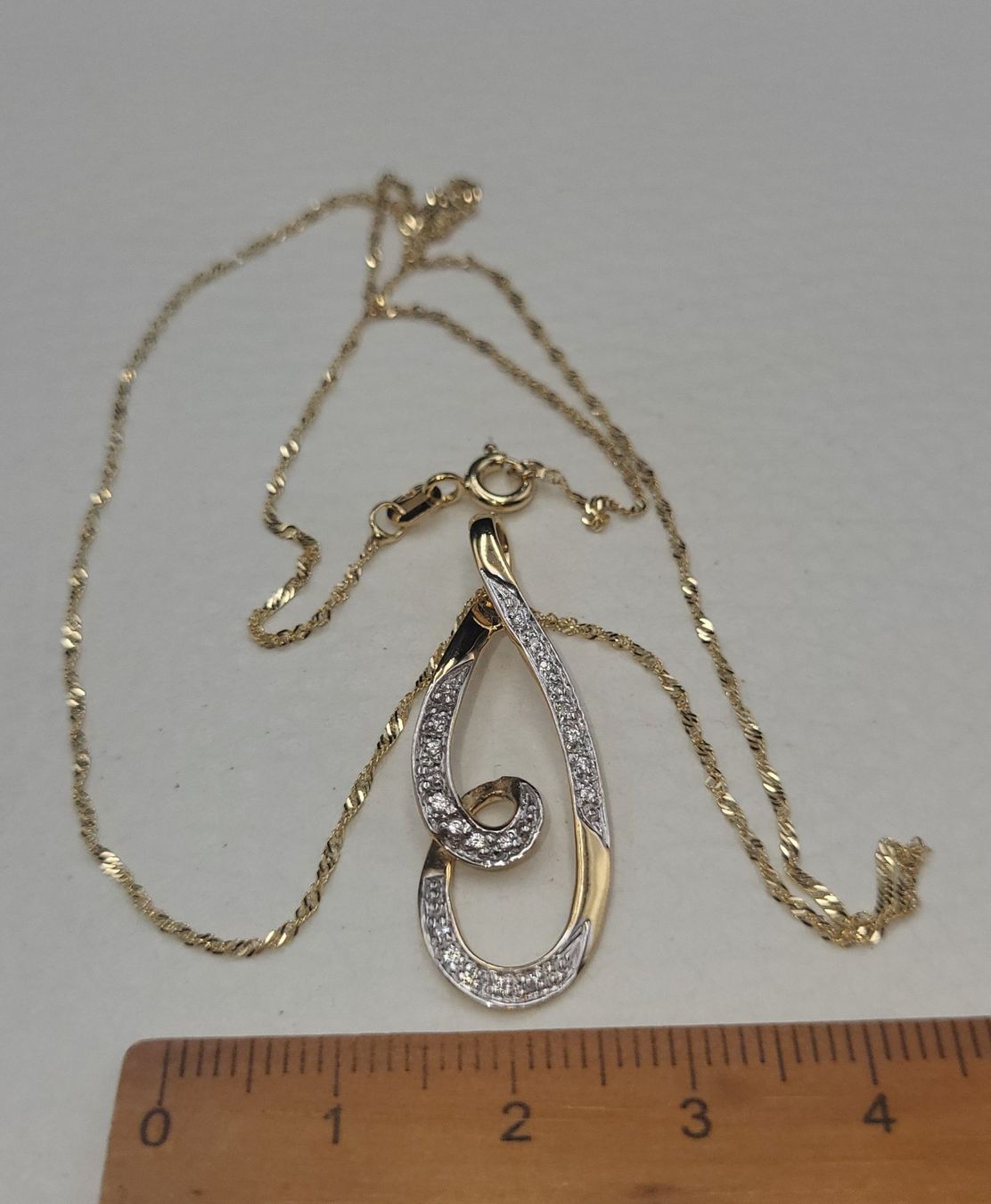 Catenine: 375 Gold Kette mit Anhänger – Usato da Wald ZH venduto da Dasilver 2