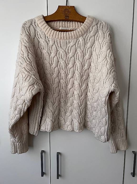 Maglioni & Felpe: Pull vintage blanc, taille M – Usato da Lausanne venduto da sugarplumfairy