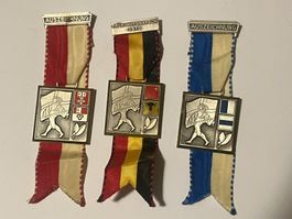 3 Medaillen Frühjahrsmarsch, div. Kantonswappen