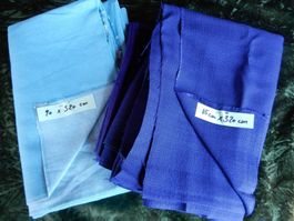 ZWEI MAL VORHANGSTOFF ( BLAU & TÜRKIS )
