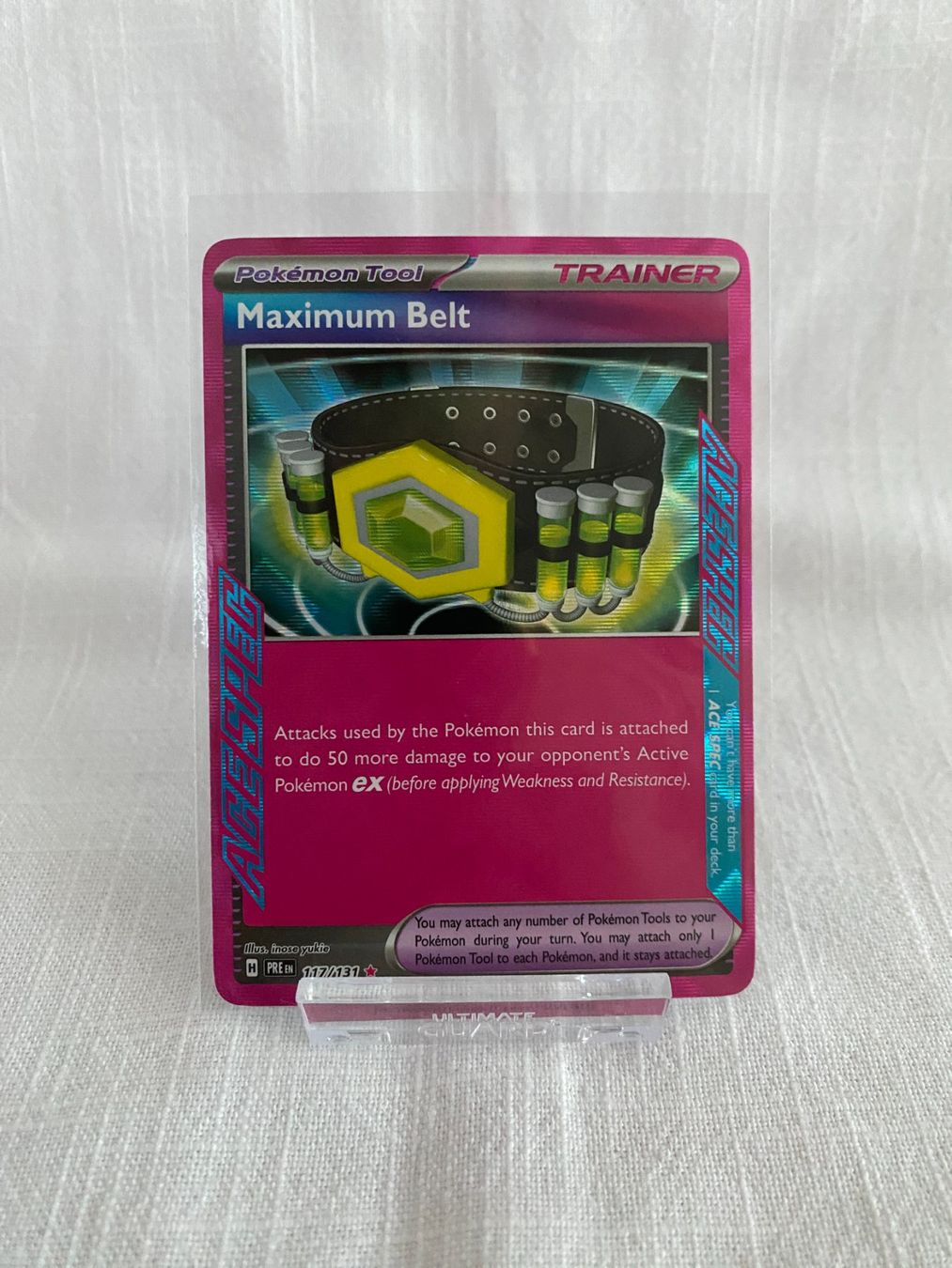 Pokémon Sammelbilder & Trading cards: Pokemon / Prismatic Evolutions ACE SPEC / Maximum Belt #117 – Neu (gemäss Beschreibung) aus Rottenschwil von Sigma_Freud