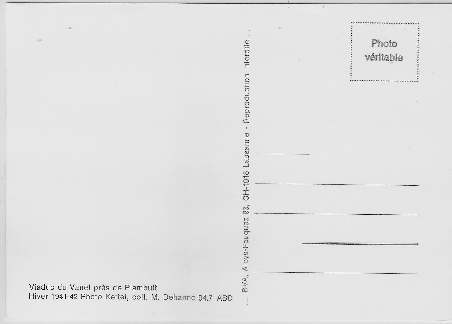 CD: ASD Viaduc du Vanel pres de Plambuit – Antico da Ettingen venduto da Kartenplanet 1