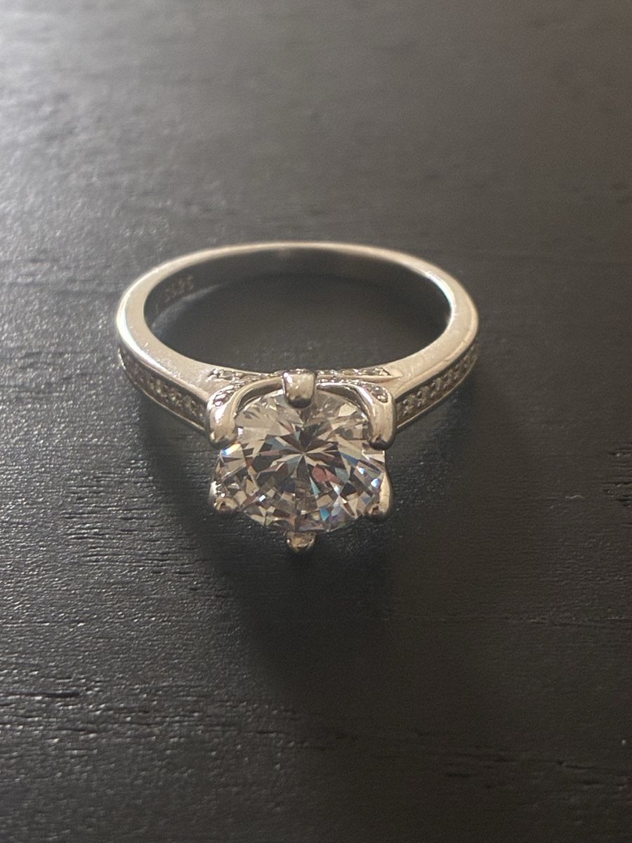 Ringe: Bague Solitaire Argent 925 & Zirconium (Taille 52) – Gebraucht aus Praz (Vully) von Footzone.ch