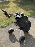 Golf Trolley inkl. Golftasche und Schlägerset