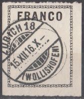 Francozettel SBK 1A mit ST Zürich Wollishofen