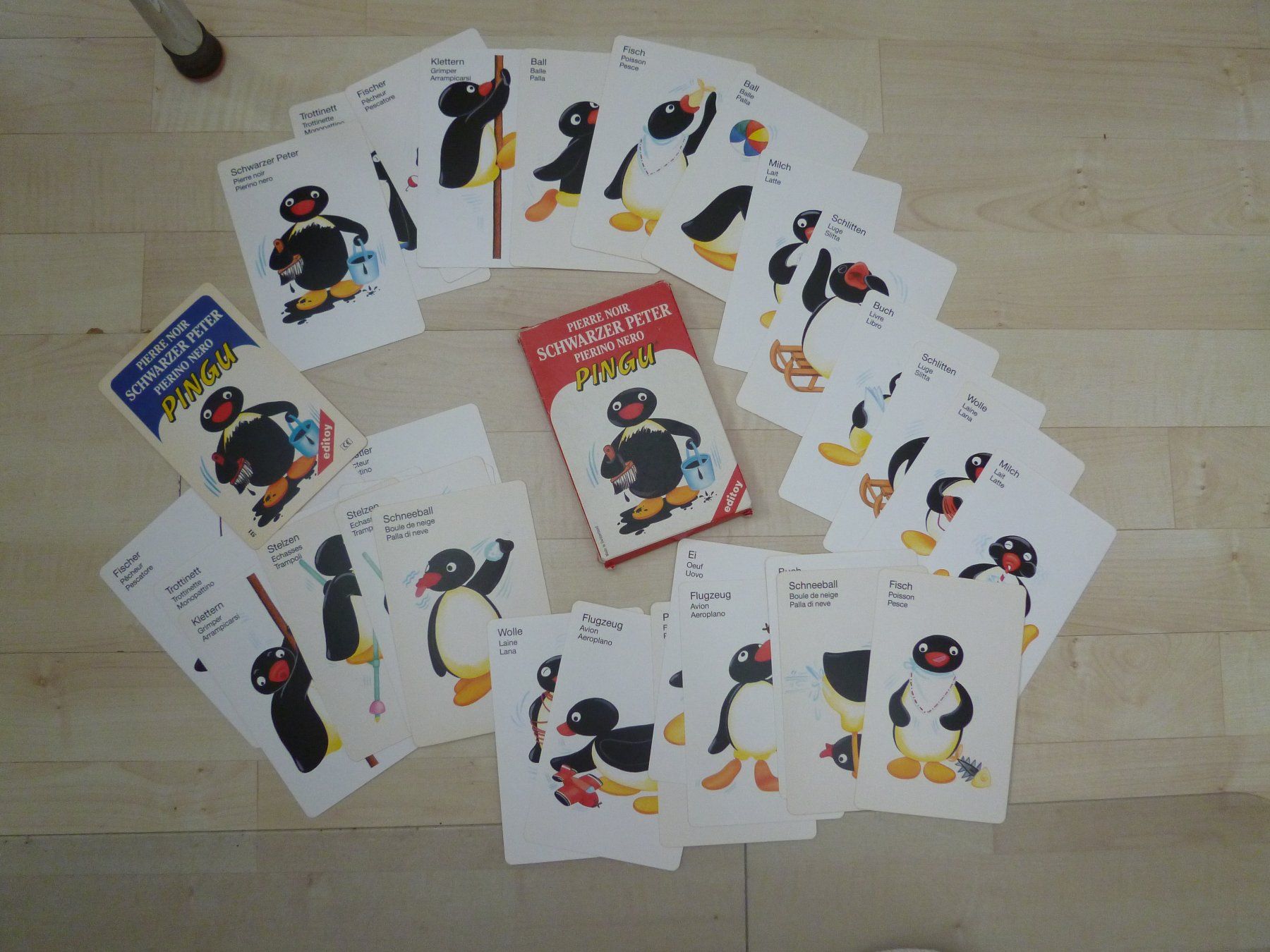 Giochi: 31 grosse Spielkarten PINGU  Schwarzer Peter - Spiel – Usato da Dättlikon venduto da Mamakuga 3