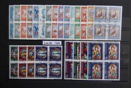 PP 1965-69 Serien Viererblöcke ET gestempelt        Los 7286