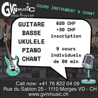 Cours de musique chez GVN Music Morges Gare
