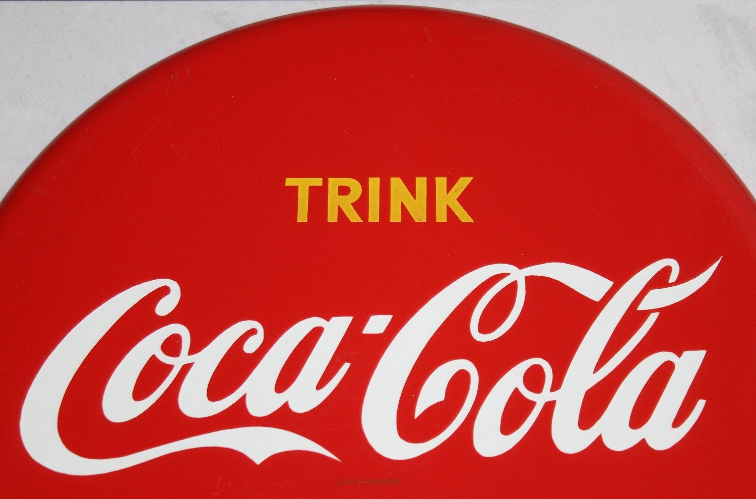 Coca-Cola Insegne: Coca Cola Trink Limonade Emailschild 50s – Usato da Lüchingen venduto da Aw67 1