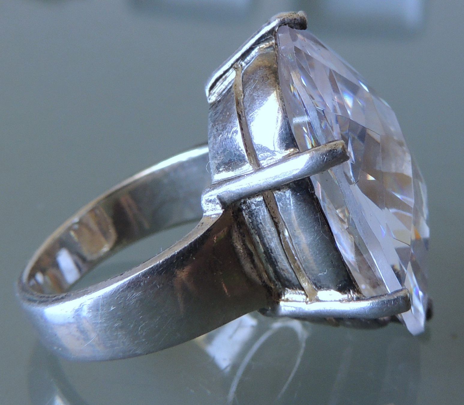 Anelli: Silber 925 Zirkonia Statement Fingerring Gr. 56 – Usato da Waldenburg venduto da schaller707 2