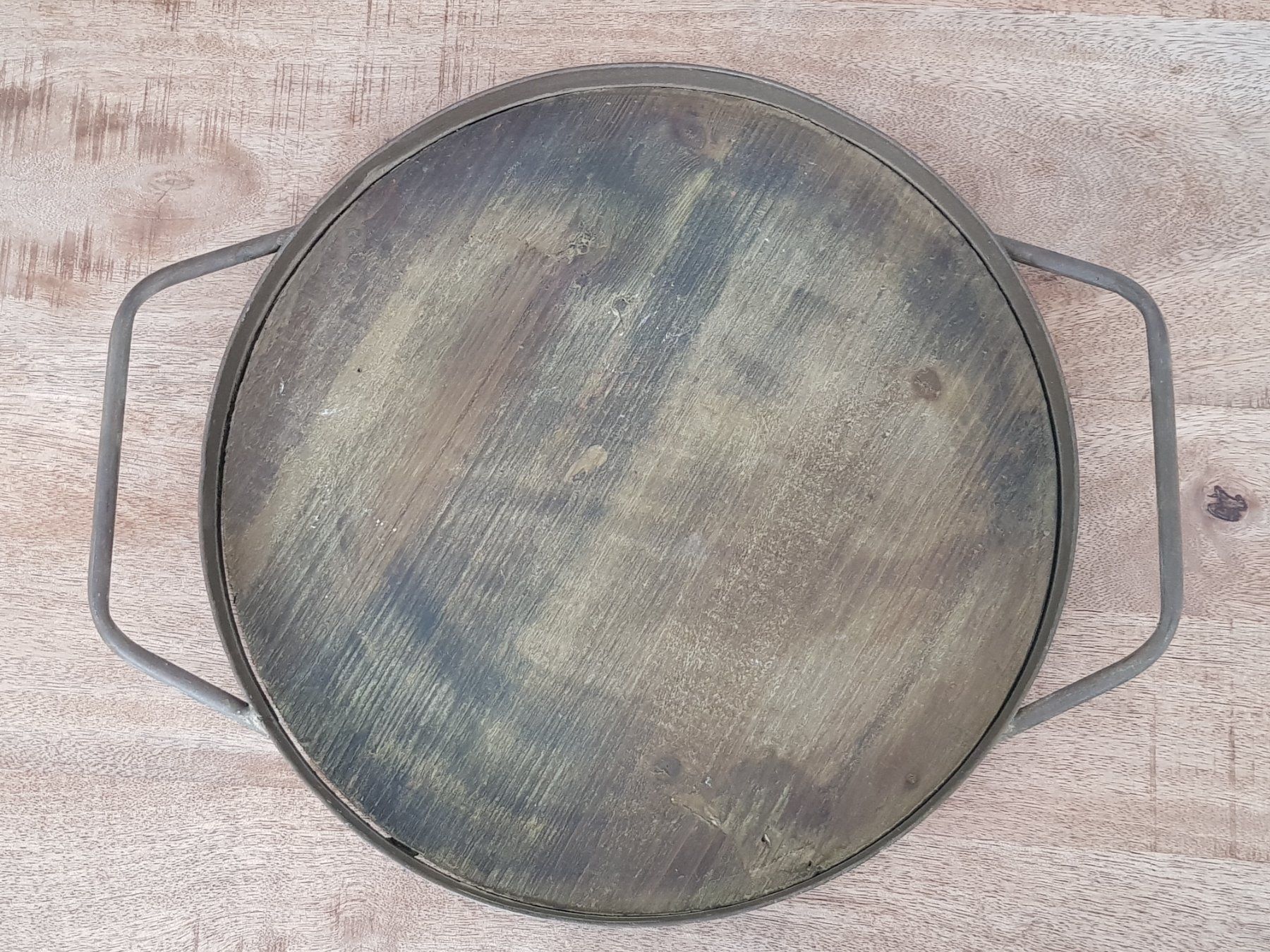 Piatti di portata: Tablett Holz Metall zum Servieren oder als Deko Platte – Nuovo (secondo la descrizione) da Kappelen venduto da swyder 4