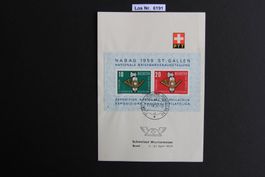 CH PTT Faltböglein mit Sonderstempel 1959           Los 6191