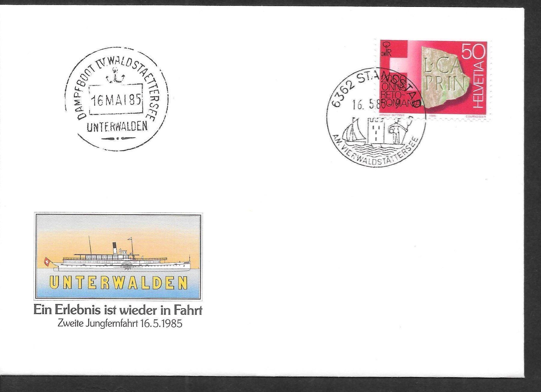 Tutti i francobolli: Schiffsbrief Dampfboot IV. Unterwalden Stansstad 16.5.1985 – Nuovo (secondo la descrizione) da Olten venduto da clotaldi