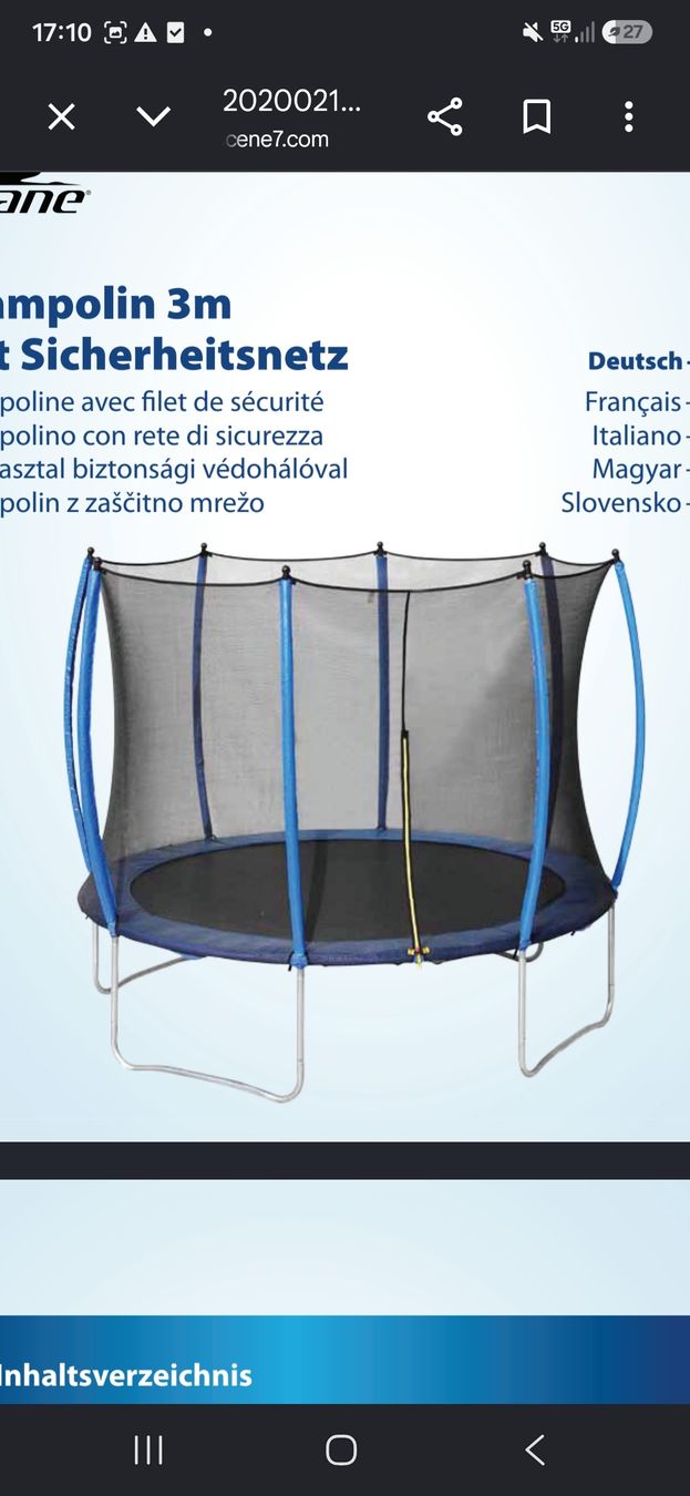 Trampolines: Trampolin 3 Meter Durchmesser zu verkaufen – D'occasion à Sils/Segl Maria par ren_s9r2
