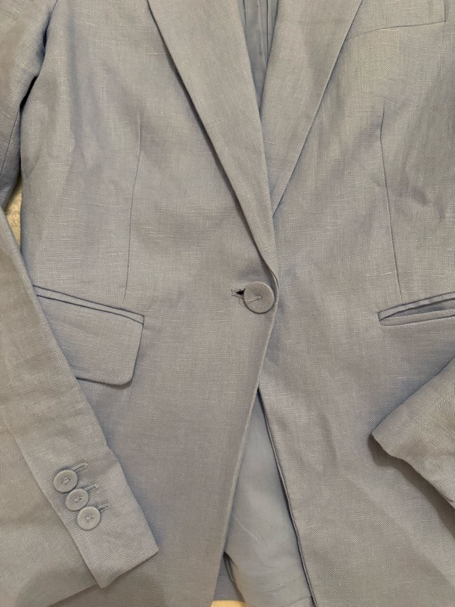 Mango Giacche: MNG Leinen Blazer, hellblau – Nuovo (secondo la descrizione) da St. Moritz venduto da ari_9fcv 2