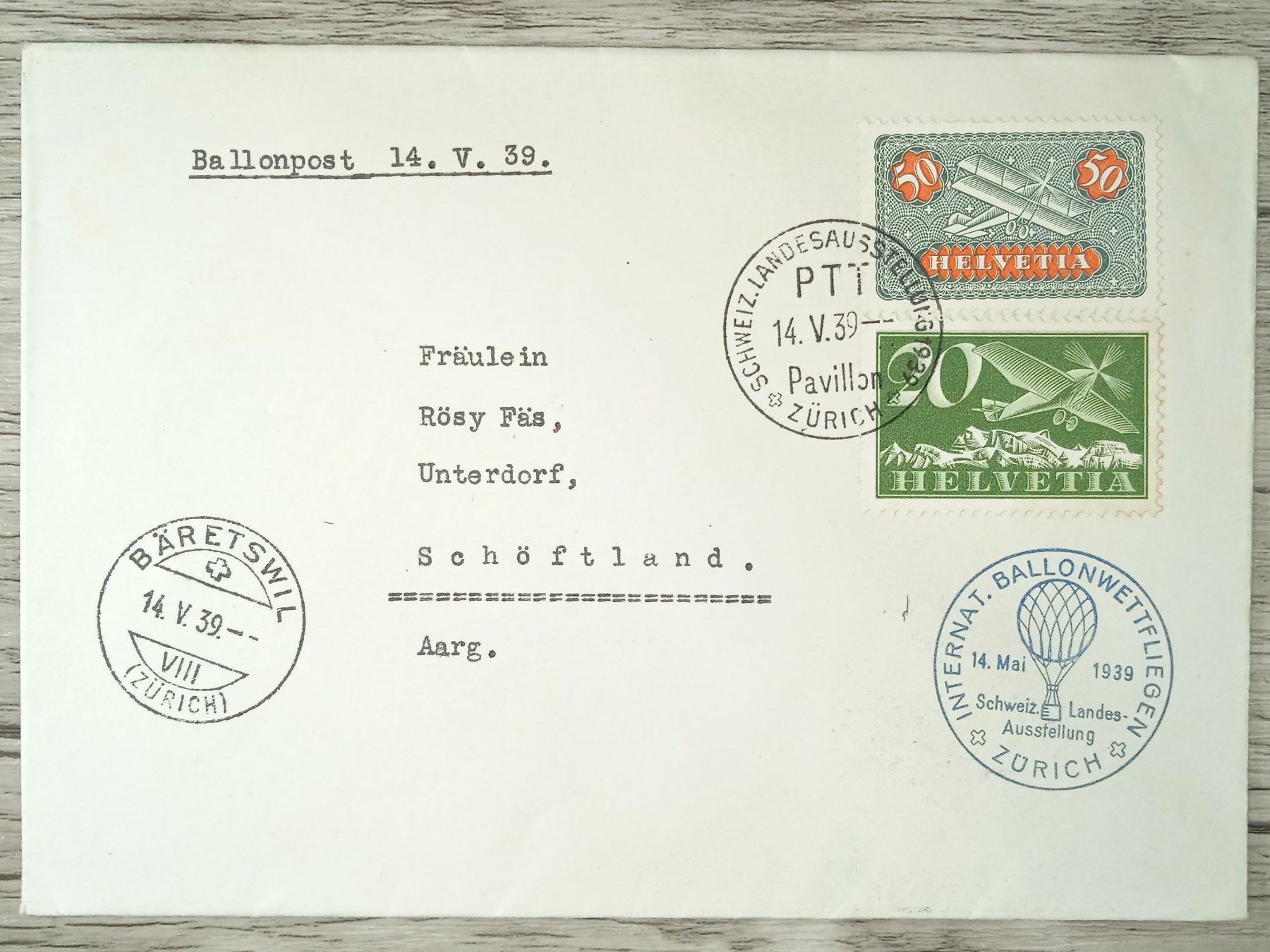 Tutti i francobolli: TR09 Enveloppe + Timbre Suisse 1939 – Usato da Cousset venduto da Patrick_Collections