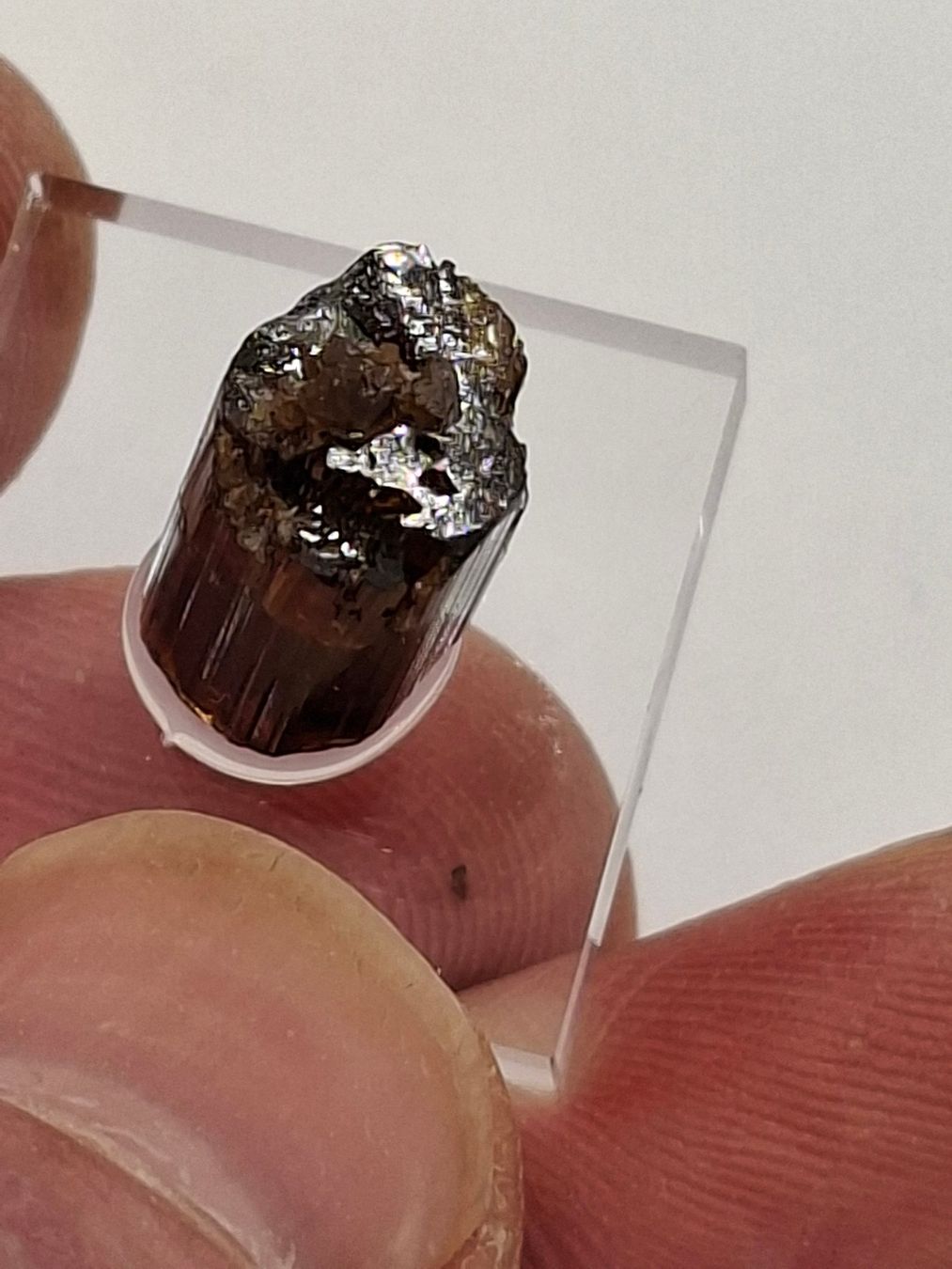 Minerali & Pietre curative: toller Vesuvian - Einzelkristall mit intakten Kristallfläche – Usato da Brunnenthal venduto da Strahler67 7