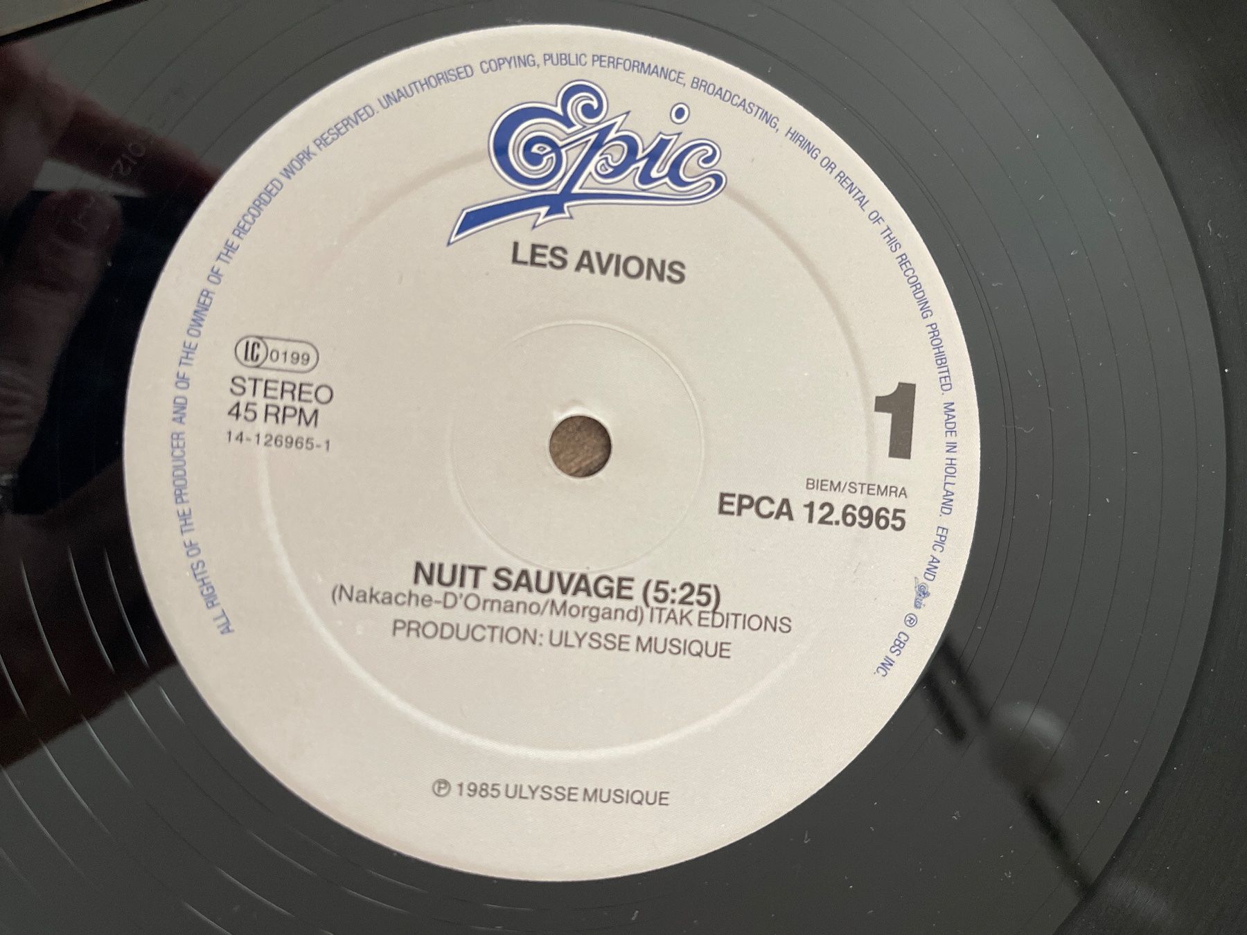 Dischi in vinile: A322/Les Avions - Nuit Sauvage – Usato da Frutigen venduto da Philippe_jsp 2
