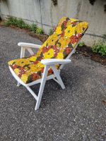 Gartenstuhl mit Blumenmuster, Top Zustand!