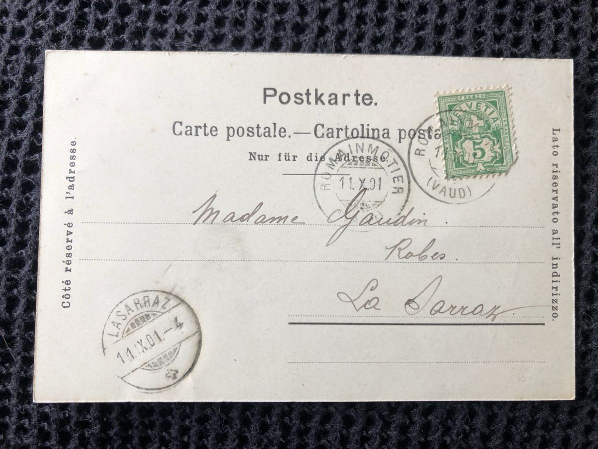 Cartoline postali: Ansichtskarte Romainmôtier – Usato da Näfels venduto da fritzjk 1