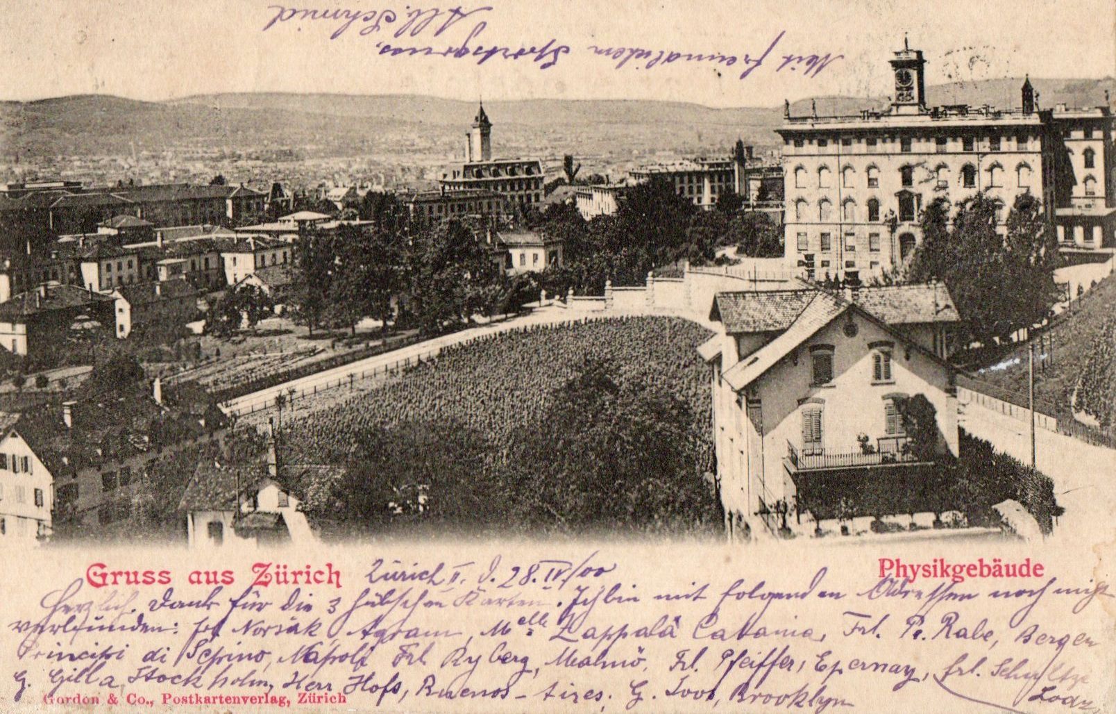 Cartoline postali: Gruss aus Zürich - Physikgebäude – Usato da Melano venduto da pisonsdro