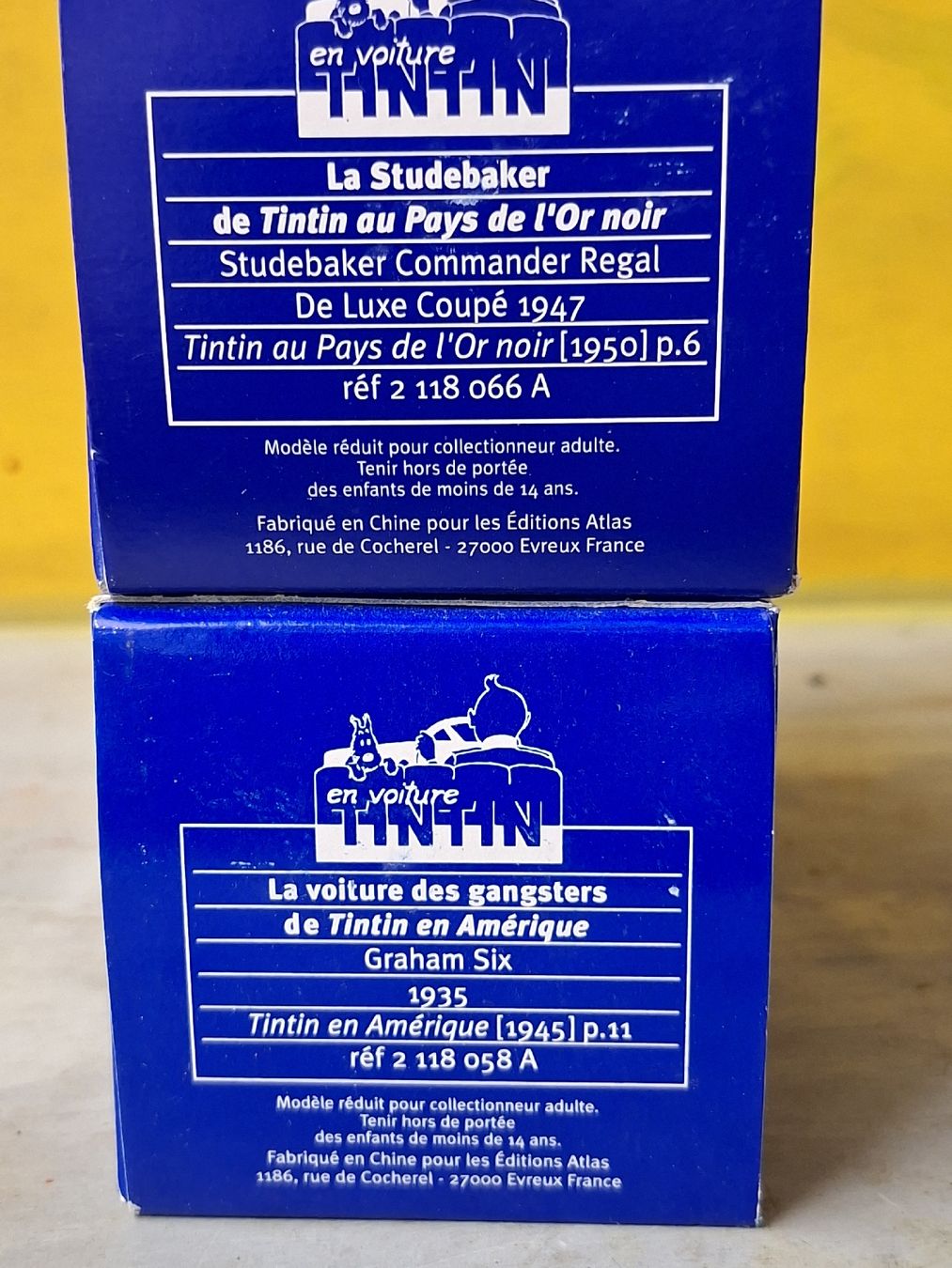 Modellini d'auto: 4 voitures collection Tintin – Nuovo e nell'imballaggio originale da Monthey venduto da Jmbois 2