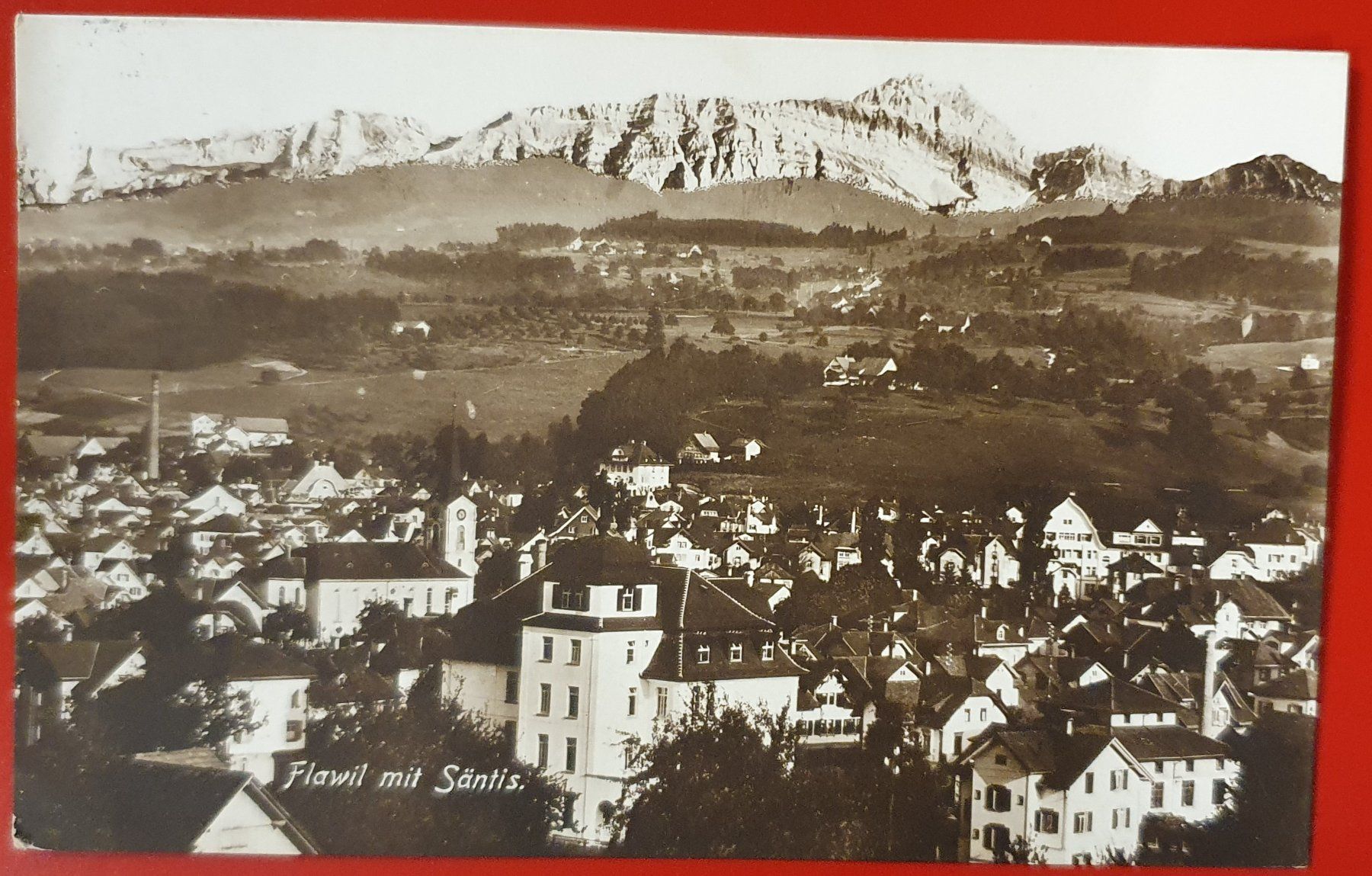 Ansichtskarten: Flawil mit Säntis – Gebraucht aus Kreuzlingen von Rschweiz1