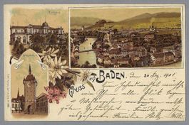 1901, BADEN, KURHAUS, SCHÖNE LITO