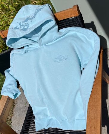 Très beau Hoody bleu clair Waldstätten S