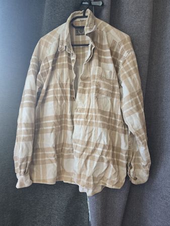 Chemise homme à carreaux beiges, taille M - Parfait état!